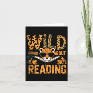 Wild über das Lesen von Büchern Leser Liebhaber Bi Karte