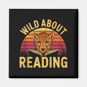 Wild über das Lesen von Büchern Leser Liebhaber Bi Magnet