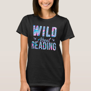 Wild über das Lesen von Büchern mit überwältigende T-Shirt