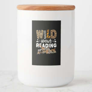 Wild über das Lesen von Büchern und Bücherwurm Lebensmitteletikett