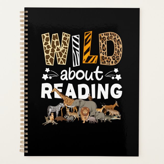 Wild über das Lesen von Büchern und Bücherwurm Planer (Vorderseite)