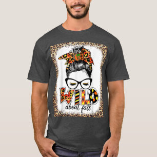 Wild über den Fall Leopard Frauen fallen über Herb T-Shirt