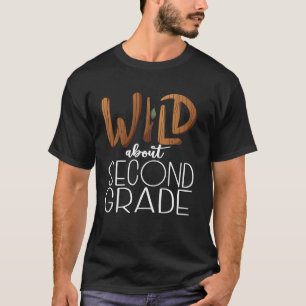 Wild über den zweiten Grade Teacher Safari Jungle T-Shirt