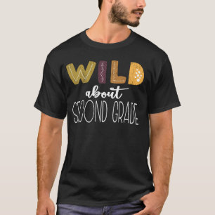 Wild über den zweiten Grade Teacher Safari Jungle T-Shirt