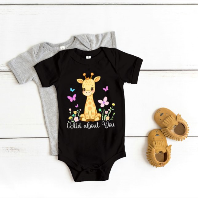 "Wild über dich" Niedliche Giraffe Baby Strampler (Von Creator hochgeladen)