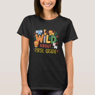 Wild über die Safari-Dschungeltiere der ersten Kla T-Shirt
