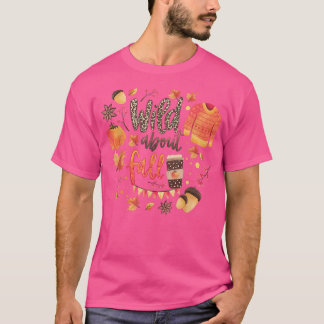 Wild über Fall Leopard Pumpkin Sweater Niedliches  T-Shirt