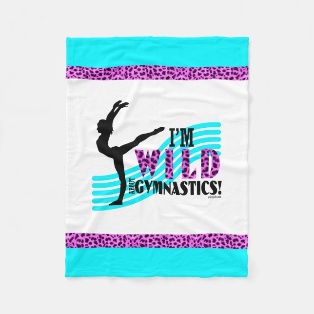 Wild über Gymnastik Fleecedecke (Vorderseite)