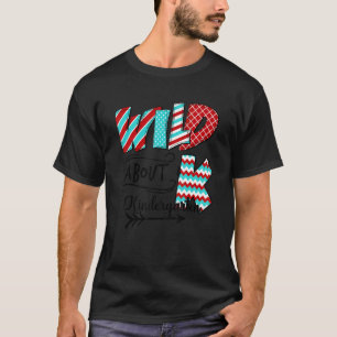 Wild über K Kindergarten Aqua Blue and Red Patter T-Shirt
