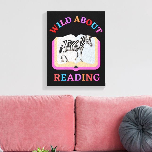 WILD ÜBER LESEN LEINWANDDRUCK (Insitu (Wohnzimmer))