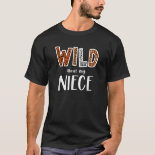 Wild über My Niece Leopard Print New Aunt Onkel T-Shirt
