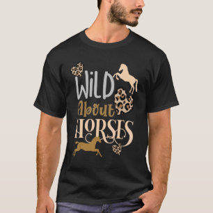 Wild über Pferde Reiten Reitsport Reitsport T-Shirt