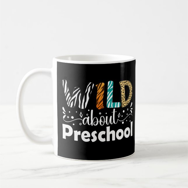 Wild über Preschool-Schüler Lehrer Funny Kaffeetasse (Links)