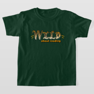 Wild über Reading-Orange Tiger Stripes Typografie T-Shirt