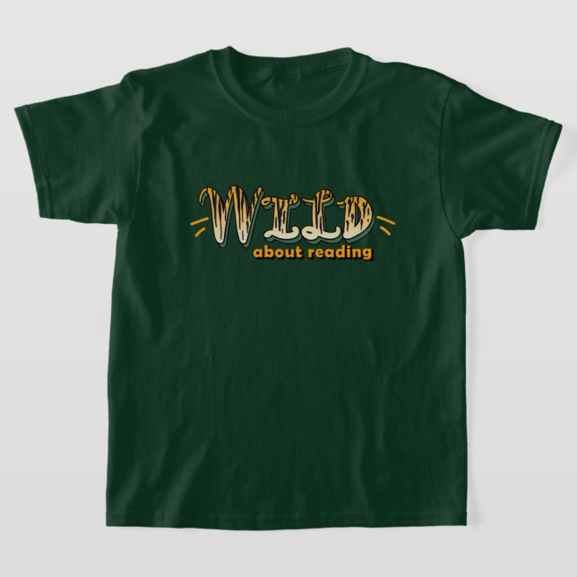 Wild über Reading-Orange Tiger Stripes Typografie T-Shirt (Ablage )
