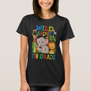 Wild über Safari-Tiere der 7. Klasse Dschungel zur T-Shirt