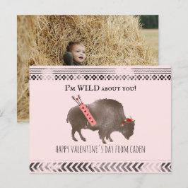 Wild über Sie Klassenzimmer Valentine Buffalo Foto Postkarte