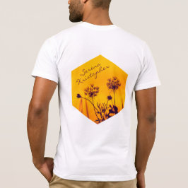 Wild Umbel Blume Kontur Lila und Gold Elegant T-Shirt