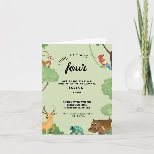 wild und drei einladung (Vorderseite)