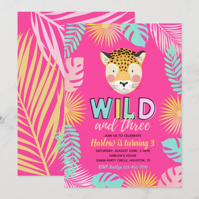 Wild und drei Einladungen | Wild & Three (Vorne/Hinten)