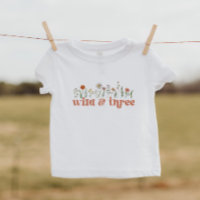 Wild und Drei-Wildblumen-Kleinkind-T - Shirt