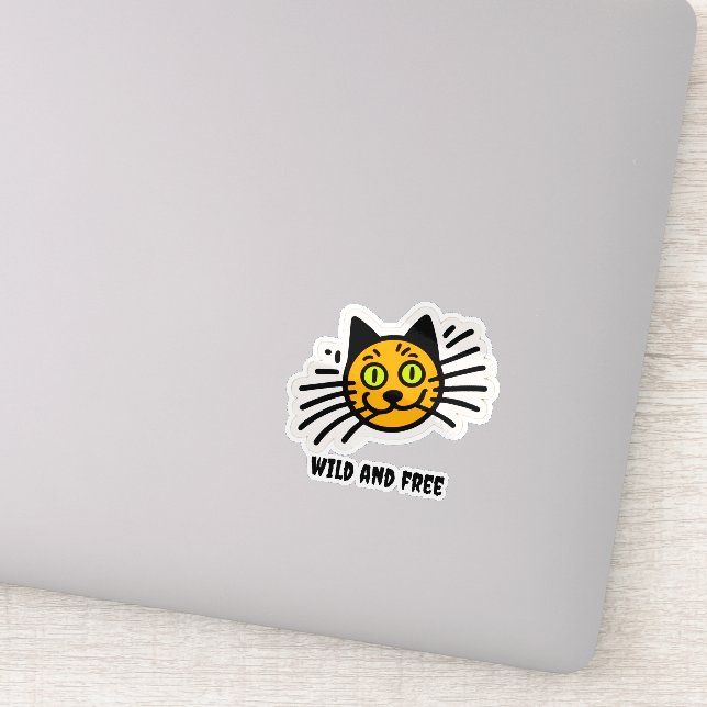 Wild und frei aufkleber (Detail)