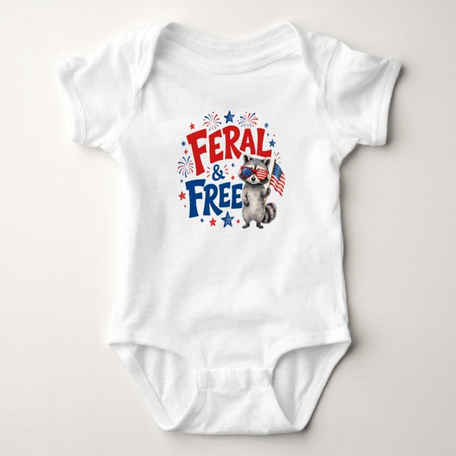 Wild und Frei Baby Strampler (Vorderseite)