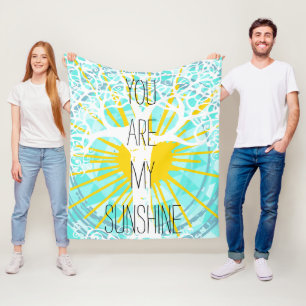 Wild und frei bist du mein Sonnenschein Fleecedecke
