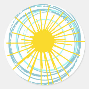 Wild und frei bist du mein Sonnenschein Runder Aufkleber