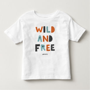 Wild und frei Doodle Letters Kleinkind T-shirt