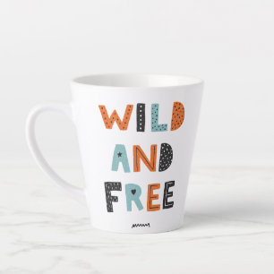 Wild und frei Doodle Letters Milchtasse
