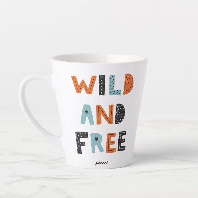 Wild und frei | Doodle Letters Milchtasse (Links)