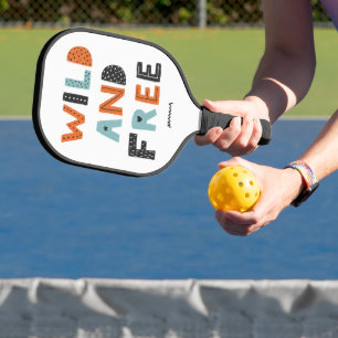 Wild und frei   Doodle Letters Pickleball Schläger