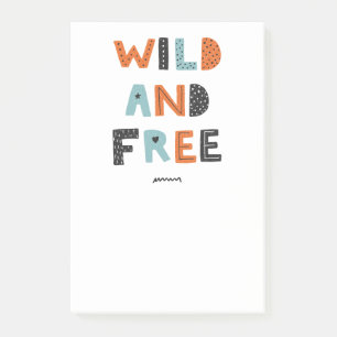 Wild und frei   Doodle Letters Post-it Klebezettel