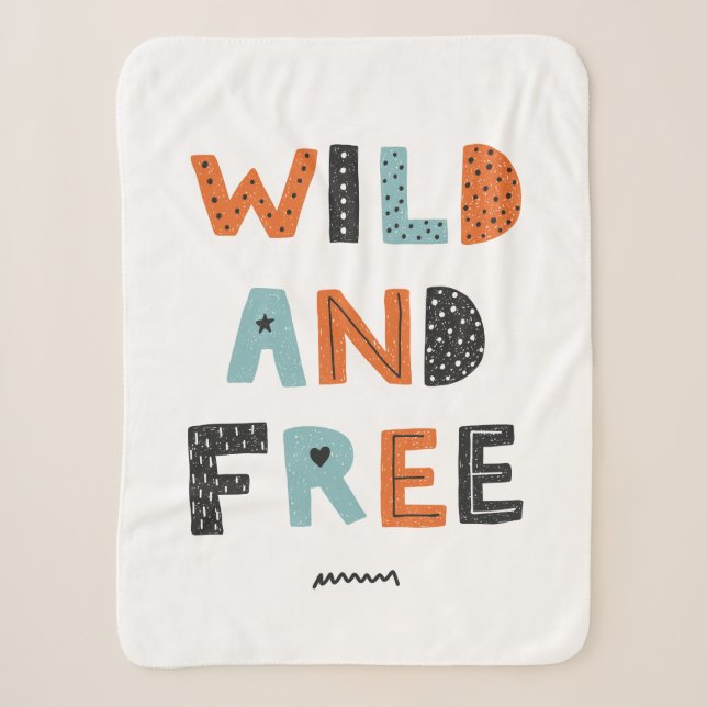 Wild und frei | Doodle Letters Sherpadecke (Vorderseite)