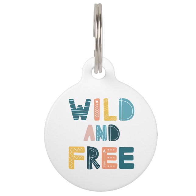 Wild und frei haustiermarke (Vorderseite)