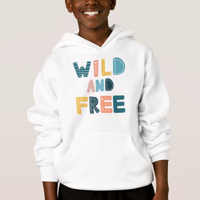 Wild und frei hoodie (Vorderseite)