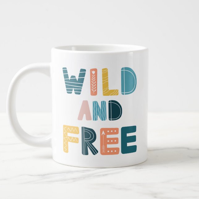 Wild und frei Jumbo-Tasse (Links)