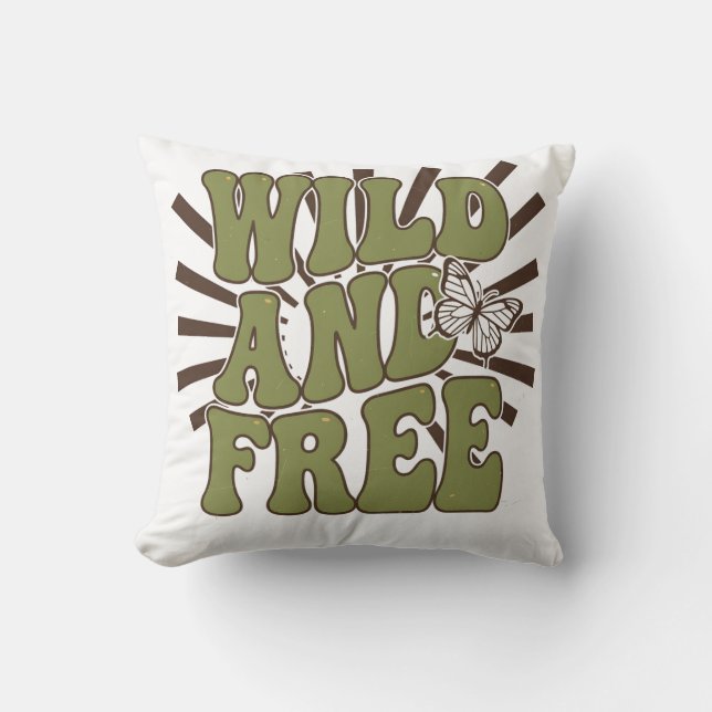 Wild und FREI Kissen (Vorderseite)