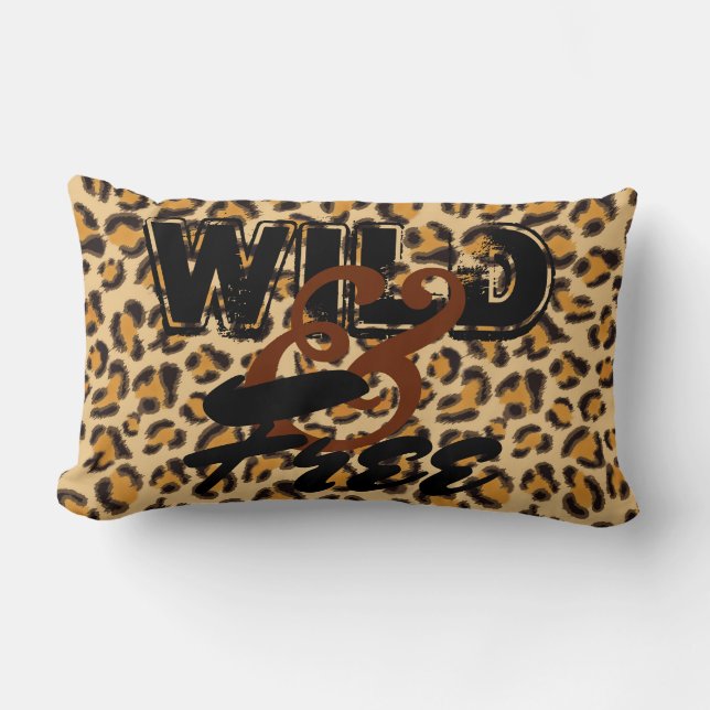 Wild und frei - Leopard Print Lendenkissen (Vorderseite)