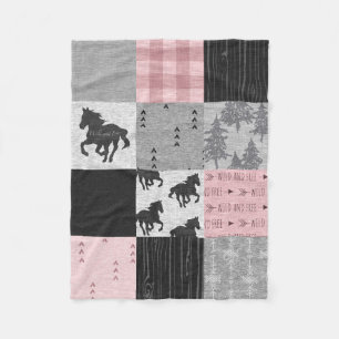 Wild und frei Pferd Baby Blanket Fleecedecke