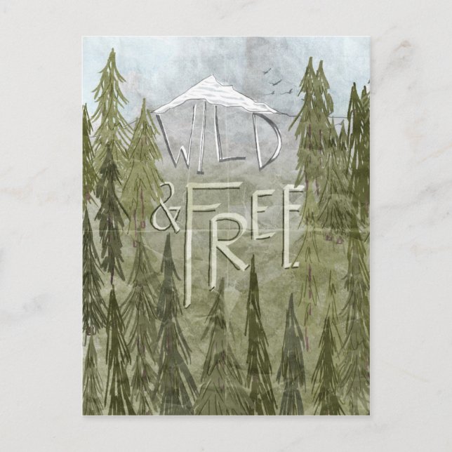Wild und frei postkarte (Vorderseite)