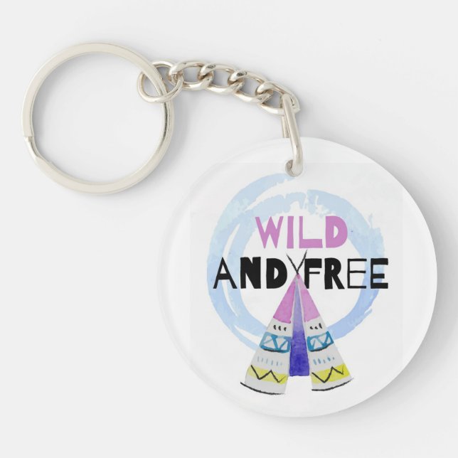 Wild und frei schlüsselanhänger (Vorderseite)