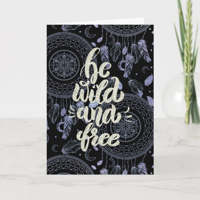 Wild und frei sein karte (Vorderseite)