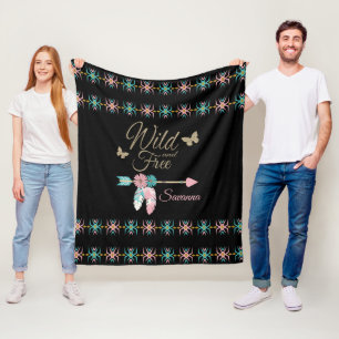 Wild und frei - Stamm Fleecedecke