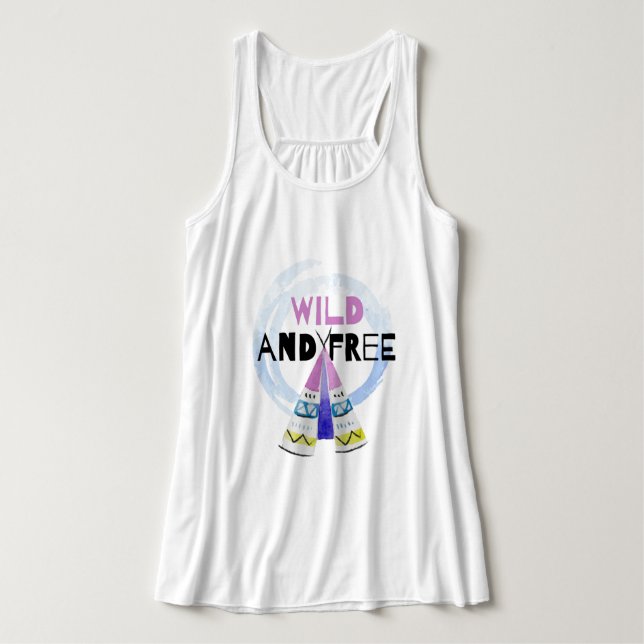 Wild und frei tank top (Design Vorderseite)