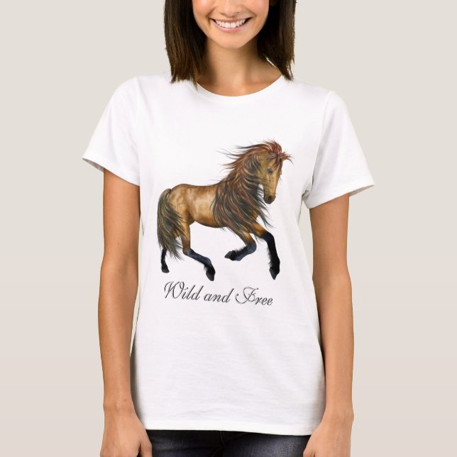 Wild und freies Pferd T-Shirt (Vorderseite)