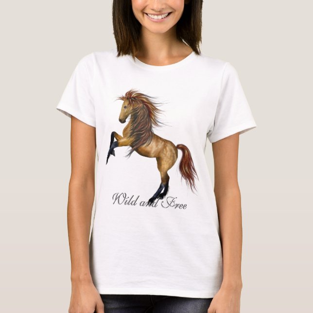 Wild und freies Pferd T-Shirt (Vorderseite)
