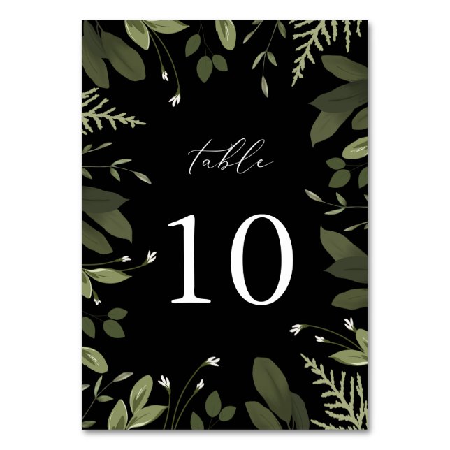 Wild und grün tischnummer (Vorderseite)