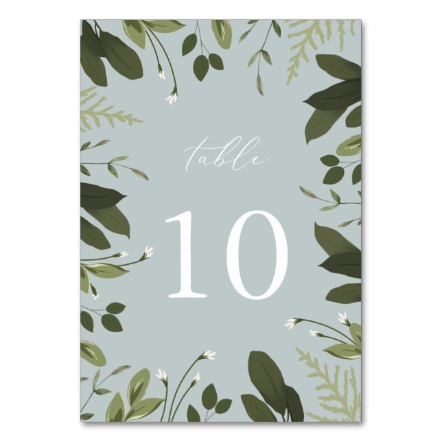 Wild und grün tischnummer (Vorderseite)